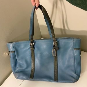 Coach Baby 9765 Blue Leather Shoulder Bag